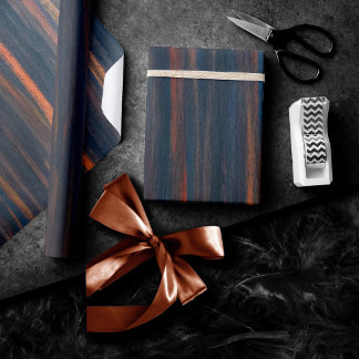Olive Abstract | Dark Blue Green Copper Earth Tone Wrapping Paper