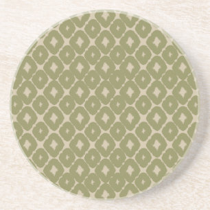 Olive and cream Boho Geometric Throw Pillow Coaster