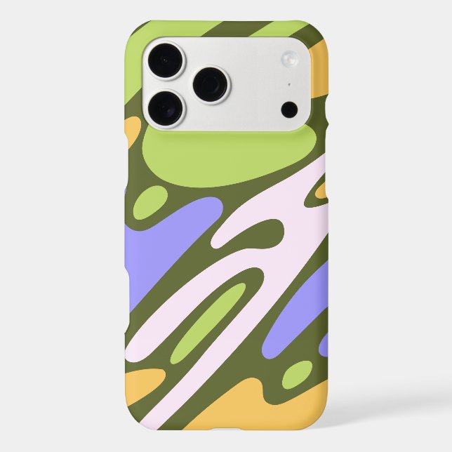 Olive and Lavender Diagonal Brushstroke Pattern (Back)