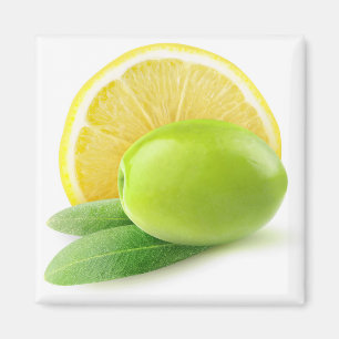 Olive and lemon magnet