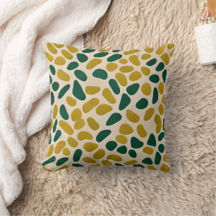 Olive and Mint green abstract pattern Cushion