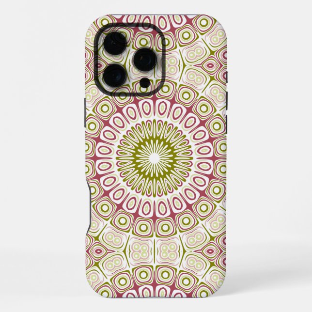 Olive and Rose Mandala Pattern iPhone Case (Back)