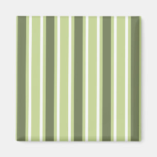 Olive and white candy stripes magnet