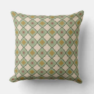 Olive Arcade Geometric Floral Cushion
