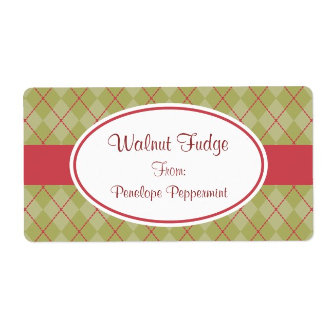 Olive Argyle Holiday Labels (Front)