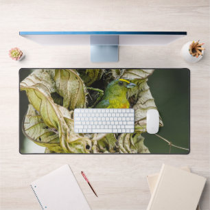 Olive Backed Euphonia, Wildlife Avian Photography Desk Mat