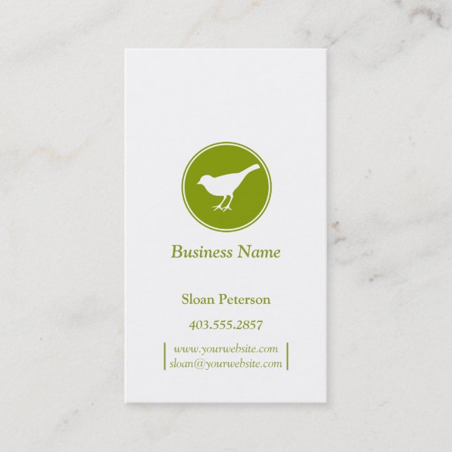 Olive Bird Business Card (Front)