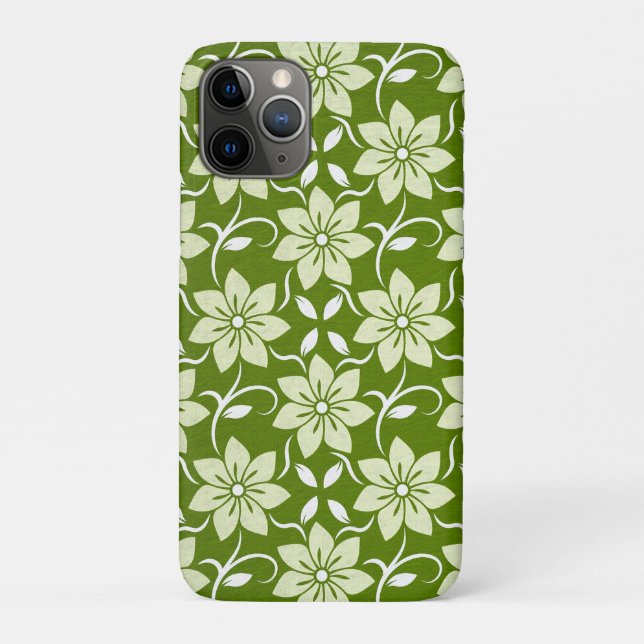 Olive Blossom Repeat Case-Mate iPhone Case (Back)