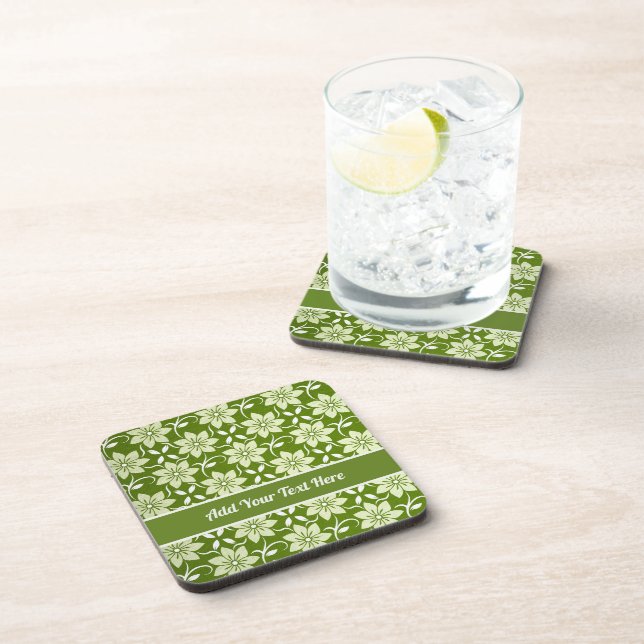 Olive Blossom Repeat Coaster (Right Side)