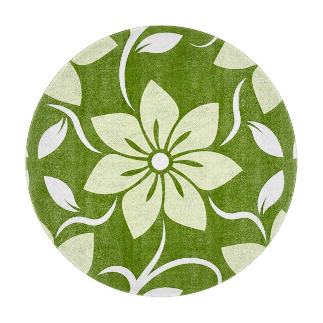Olive Blossom Repeat Cutting Board (Front)