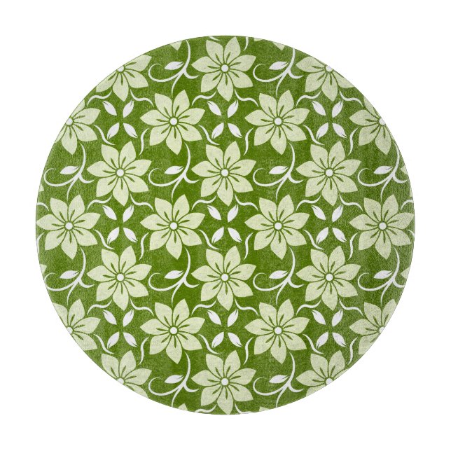 Olive Blossom Repeat Cutting Board (Front)