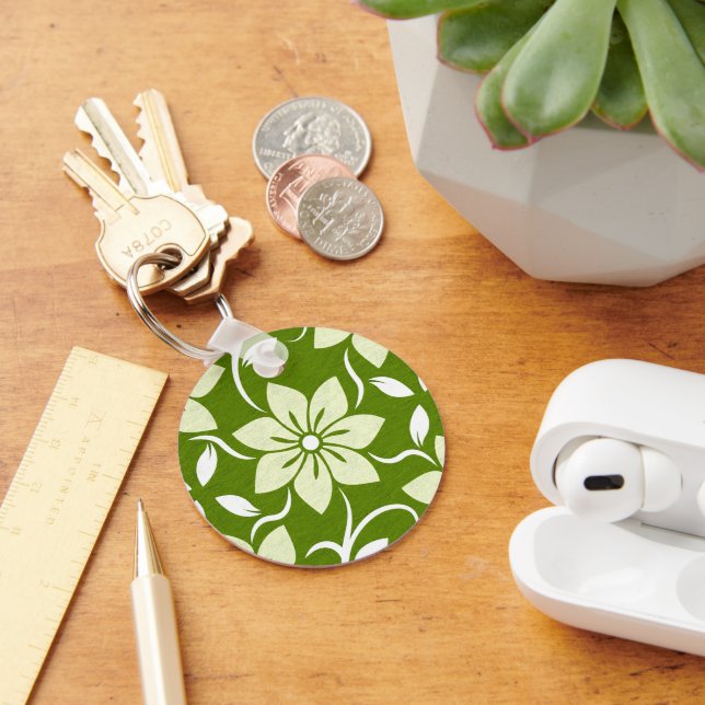 Olive Blossom Repeat Key Ring (Desk)