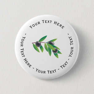 Olive Branch 6 Cm Round Badge