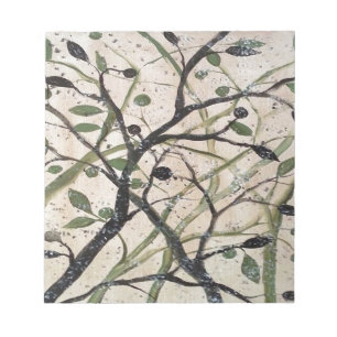 Olive Branch Abstract Art Notepad