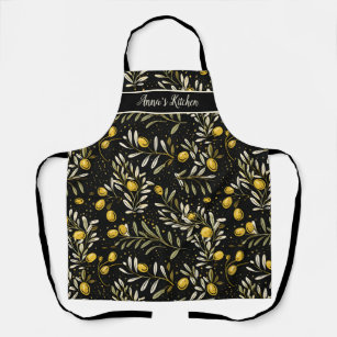 Olive Branch All-Over Print Apron