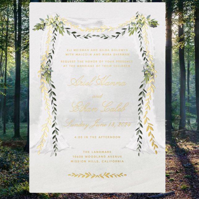 Olive Branch Chuppah Forest Wedding Gold (Creator Uploaded)