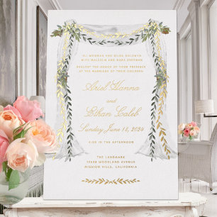 Olive Branch Chuppah Wedding Gold