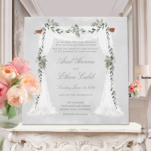 Olive Branch Chuppah Wedding Invitation