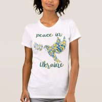 Olive branch dove of peace Ukrainian flag colours