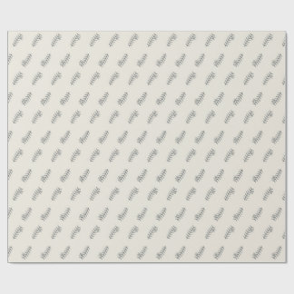Olive Branch Engraved Line Pattern Wrapping Paper