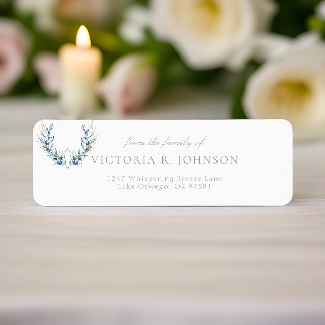 Olive Branch Family Funeral Return Address Label (Creator Uploaded)