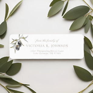 Olive Branch Family Funeral Return Address Label