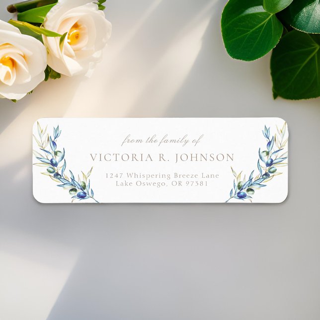 Olive Branch Family Funeral Return Address Return Address Label (Creator Uploaded)
