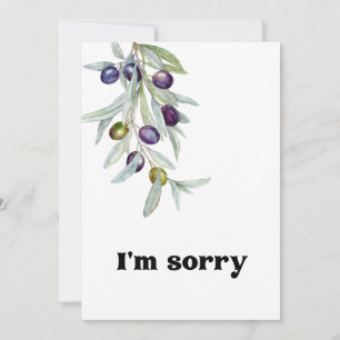 Olive Branch I'm Sorry Apology Card