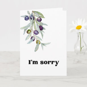 Olive Branch I'm Sorry Handwritten Apology Card