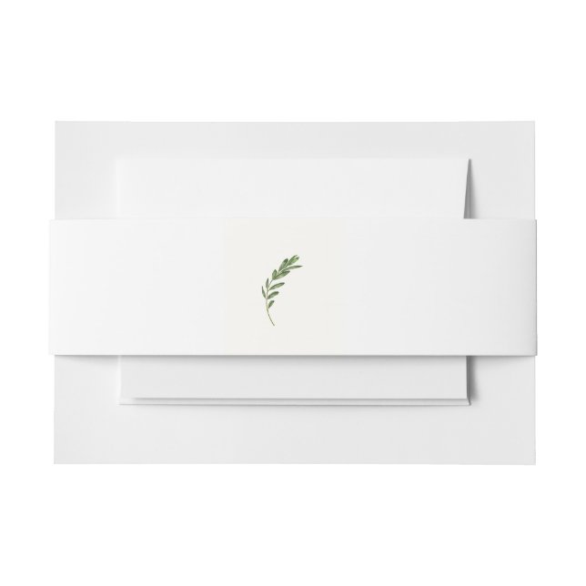 Olive Branch Invitation Belly Band (Front Example)