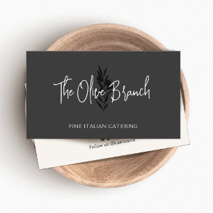  Olive Branch Italian or Greek Catering Chef   Bus Business Card