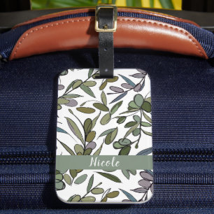 Olive Branch Ladies Personalised Luggage Tag