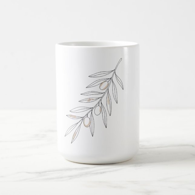 Olive Branch Leaf  Coffee Mug (Center)