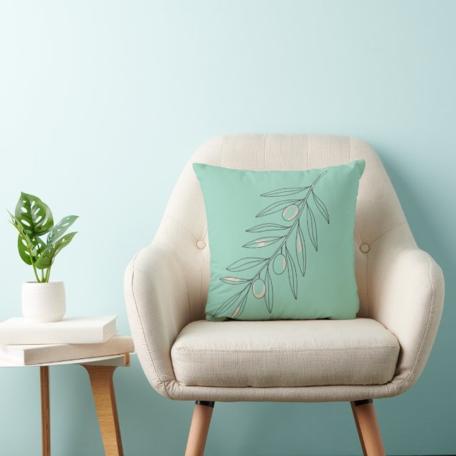 Olive Branch Leaf  Cushion (Chair)