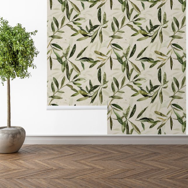 Olive Branch Leaves Mediterranean  Wallpaper (Creator Uploaded)