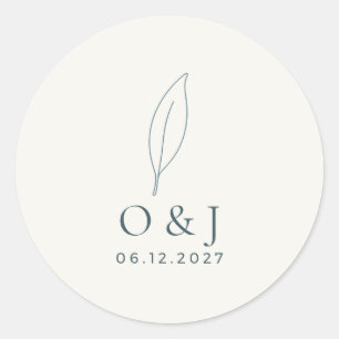 Olive Branch Minimalist Wedding Envelope Seal