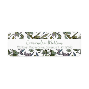 Olive Branch Return Address Label