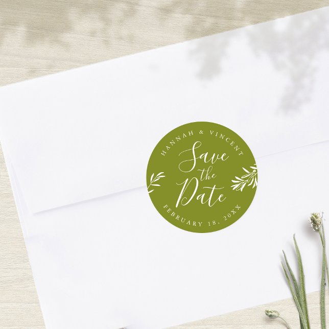 Olive Branch Save the Date Sticker (Creator Uploaded)