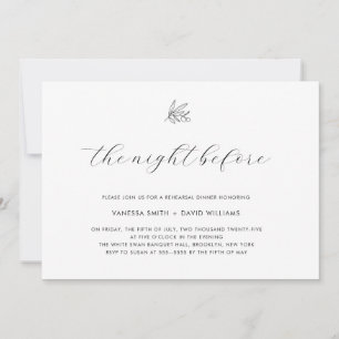 Olive Branch Script Rehearsal Dinner Invitation