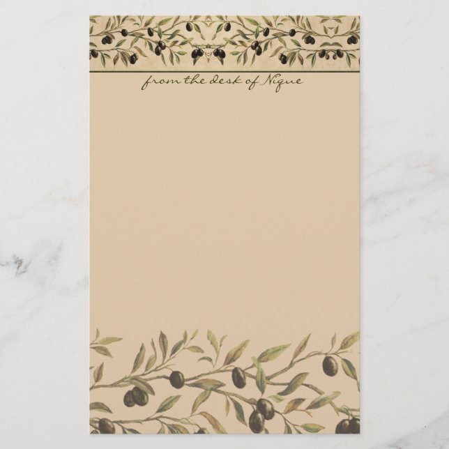 Olive Branch Stationery (Front)