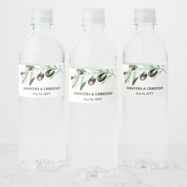 Olive Branch   Water Bottle Label (Bottles)