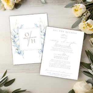 Olive Branch Wedding Details Enclosure Cards