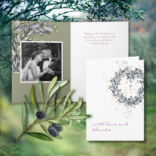 Olive Branch Wedding Folded Love & Thanks Card