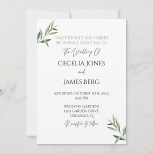 Olive Branch Wedding Invitation