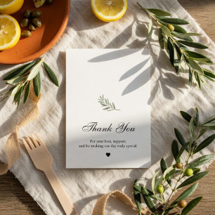Olive Branch Wedding Thank You Card