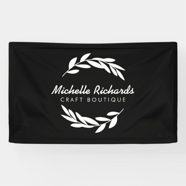 Olive Branch Wreath Logo  Banner (Horizontal)