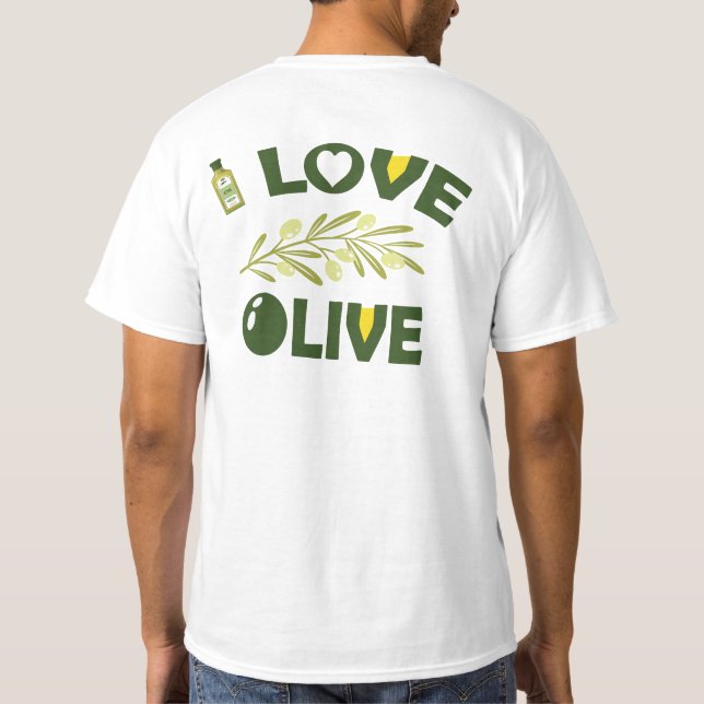 Olive Branches and Love - A Cute and Trendy Design T-Shirt (Back)