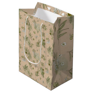 Olive Branches Kraft Eco Botanical Gift Bag