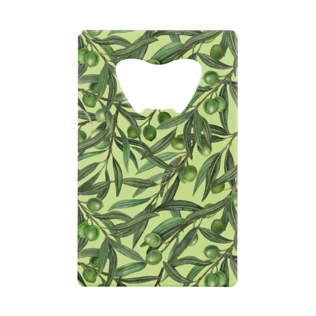 Olive branches on honeydew green (Front)