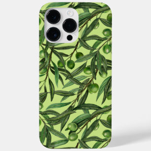 Olive branches on honeydew green Case-Mate iPhone 14 pro max case